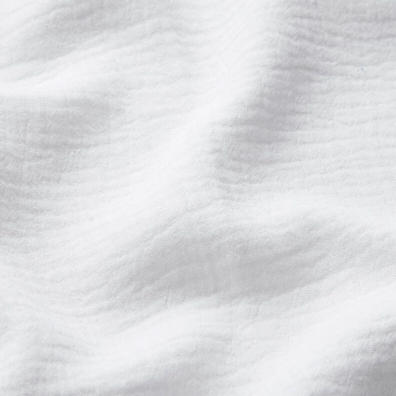 Mélange lin coton Jacquard Motif de vagues – blanc,  image number 2