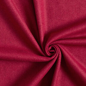 Tissu pour manteau en laine mélangée, uni – rouge foncé, 