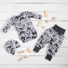 Jersey coton Patchs dinosaures | by Poppy blanc/anthracite,  thumbnail number 5