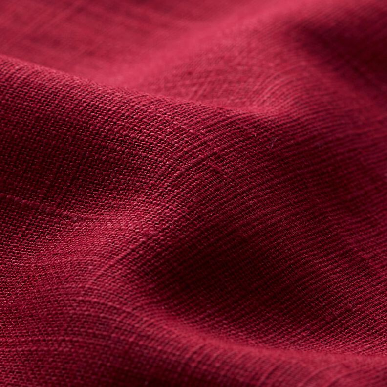 Tissu de lin en ramie mélangée medium – rouge foncé,  image number 2