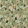 Tissu en coton Cretonne feuilles tropicales – noir/vert,  thumbnail number 1
