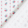 Tissu double gaze de coton Fleurs traditionnelles | by Poppy blanc/framboise,  thumbnail number 4