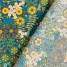 Tissu en coton Cretonne Fleurs magnifiques – bleu océan/jaune,  thumbnail number 4