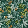 Tissu de décoration Semi-panama Jungle – vert foncé/orange,  thumbnail number 1