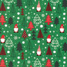 Tissu en coton Popeline Lutins et sapins – vert,  thumbnail number 1