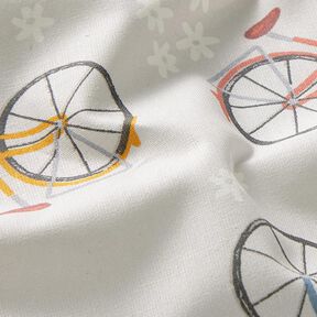 Tissu en coton Cretonne Vélo hollandais – orange clair/gris brume, 