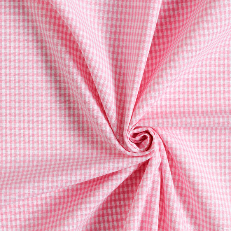 Tissu en coton Vichy à carreaux 0,2 cm – rose/blanc,  image number 3