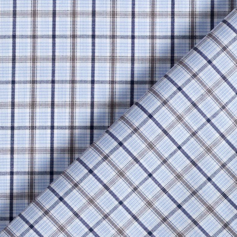 Tissu pour chemise à carreaux classiques – bleu clair/bleu marine,  image number 4