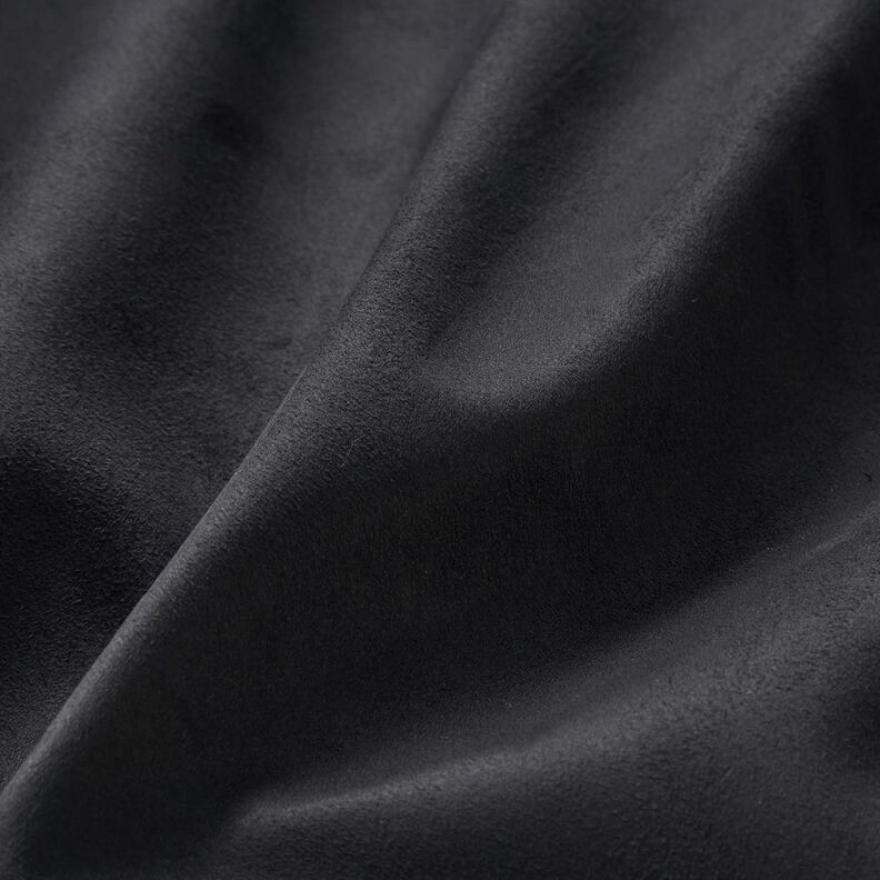 Tissu de revêtement Simili nubuck – noir,  image number 3