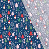 Tissu en coton Popeline Lutins et sapins – bleu,  thumbnail number 4