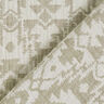 Tissu double gaze de coton Motif aztèque jacquard | by Poppy kaki clair/gris brume,  thumbnail number 6