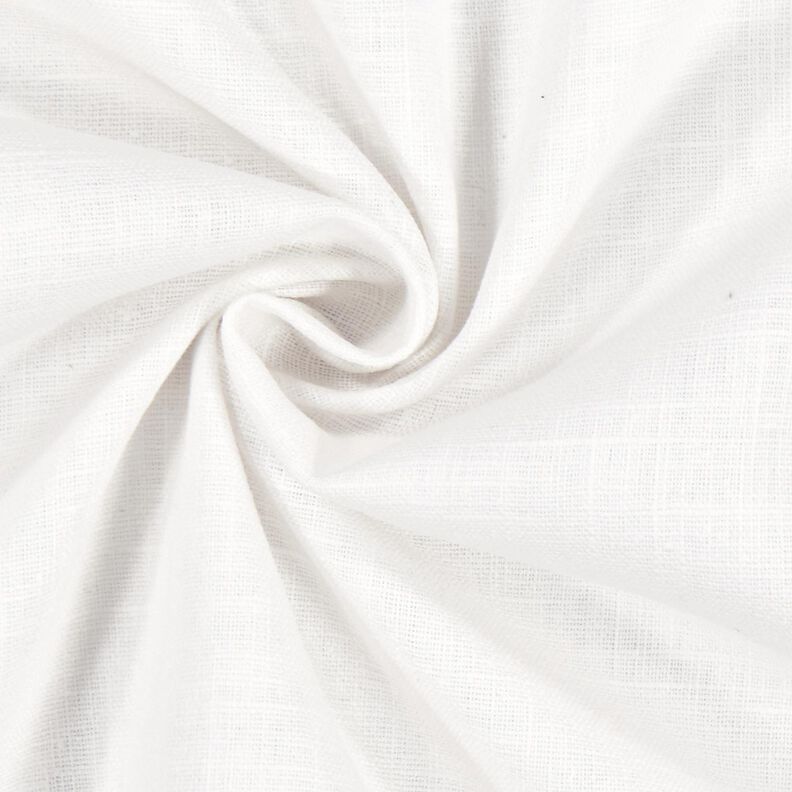 Tissu de lin en ramie mélangée medium – blanc,  image number 3
