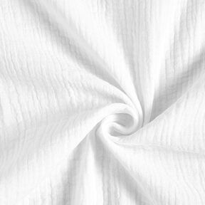 GOTS Tissu double gaze de coton | Tula – blanc, 