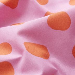 Coton enduit Points légers – violet pastel/orange, 