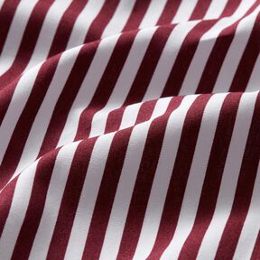Popeline coton Rayures étroites – rouge bordeaux/blanc, 