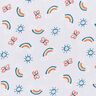 Tissu en coton Cretonne Arc-en-ciel Soleil – gris clair,  thumbnail number 1