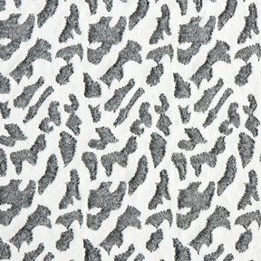 Jacquard tricoté motif léopard abstrait – blanc, 