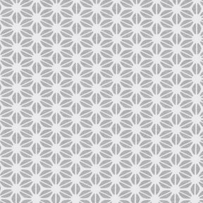 Jersey coton Motif floral abstrait – écru/gris, 