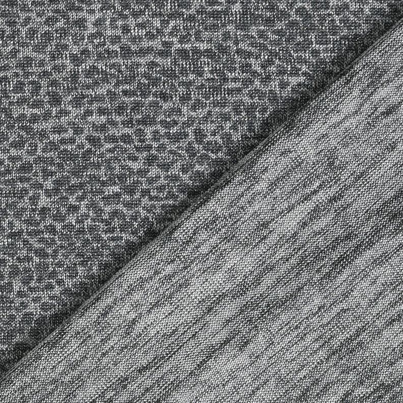 Jersey jacquard motif léopard – argent/gris,  image number 3