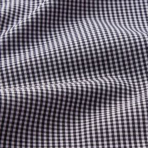 Tissu pour chemise à petits carreaux – noir/bleu clair, 