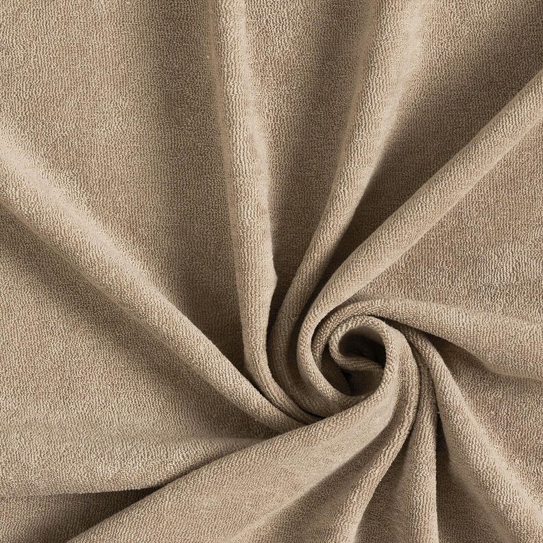 Tissu éponge Stretch Uni – beige,  image number 1