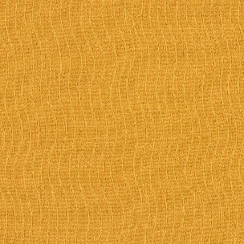 Mélange lin coton Jacquard Motif de vagues – jaune curry,  image number 3