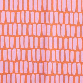 Coton enduit Coups de pinceau – orange/violet pastel, 