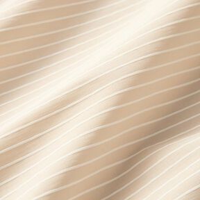 Tissu stretch à rayures horizontales élastique longitudinalement – beige, 