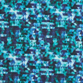 Softshell Triangles multicolores Impression numérique – bleu nuit/turquoise, 