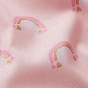Popeline coton Arc-en-ciel en paillettes – rosé/or, 