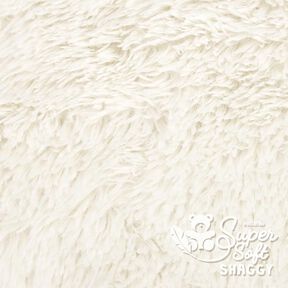 Peluche à poils longs SHAGGY [1 M X 0,75 M | Flor: 20 MM] - blanc cassé | Kullaloo, 