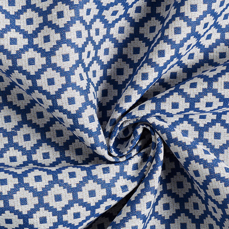 Tissu d'extérieur jacquard Losanges – bleu,  image number 3