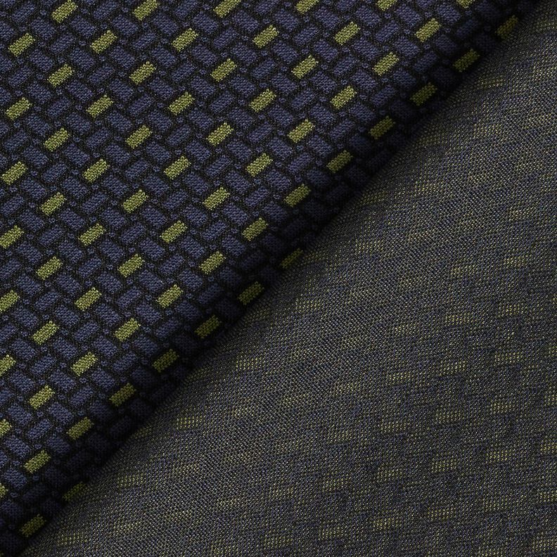 Jersey jacquard à motif de grille – olive/lilas,  image number 4