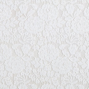 Tissu fin en dentelle Motif floral – blanc, 
