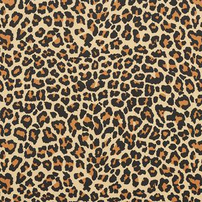 Tissu de décoration Satin de coton Motif léopard – marron, 