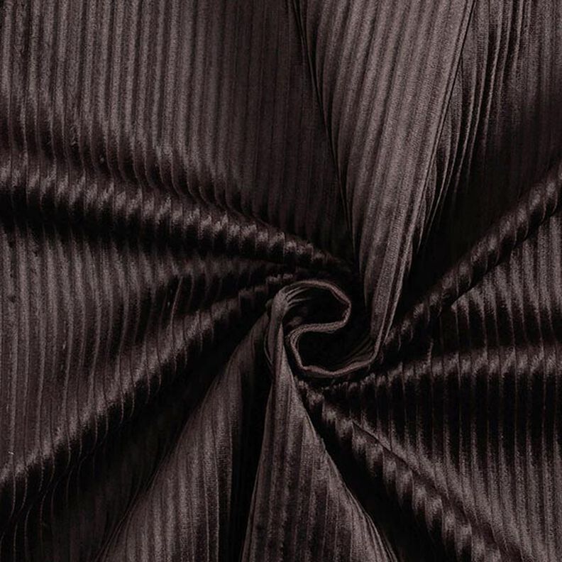 Velours côtelé stretch en coton-viscose mélangé, uni – marron noir,  image number 1