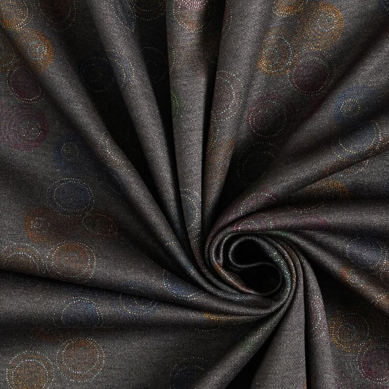 Jersey viscose Cercles colorés – gris pierre,  image number 3