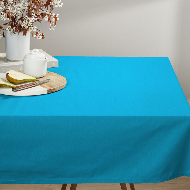 Tissu en coton Cretonne Uni – turquoise,  image number 5