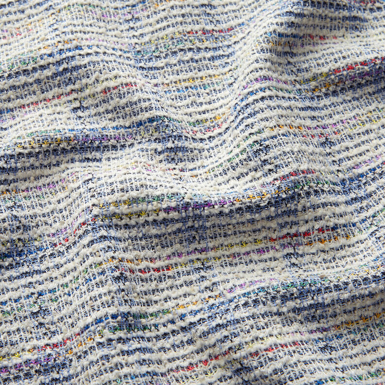 Jersey Jacquard bouclé scintillant – bleu clair,  image number 3