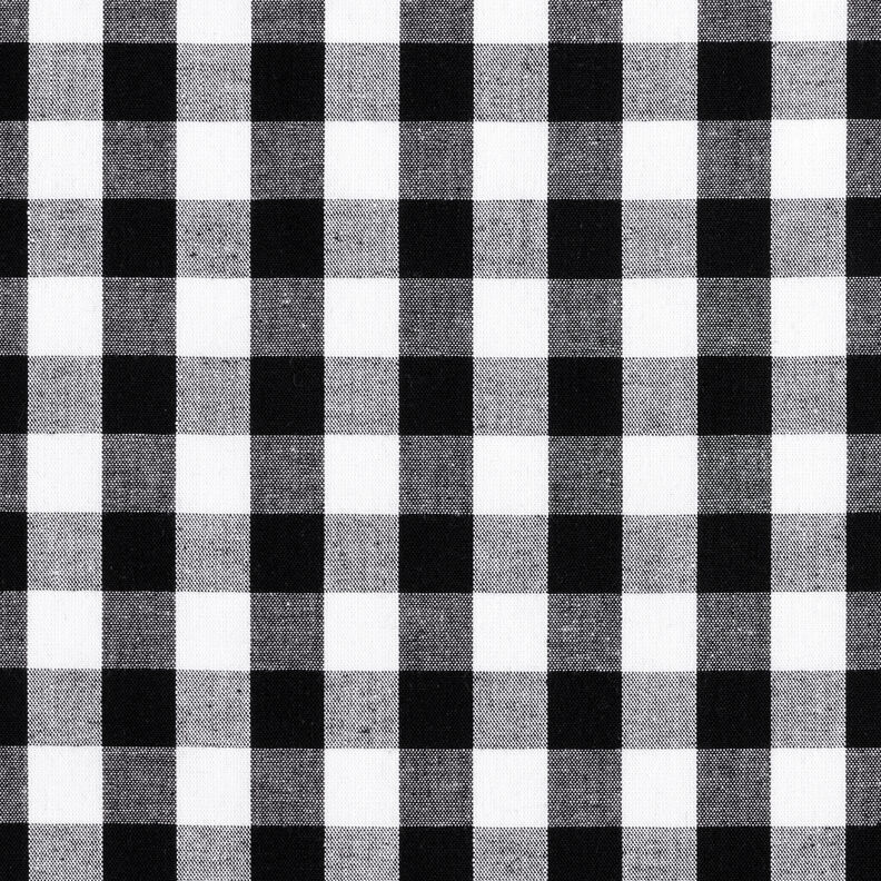 Tissu en coton Vichy à carreaux 1,7 cm – noir/blanc,  image number 1