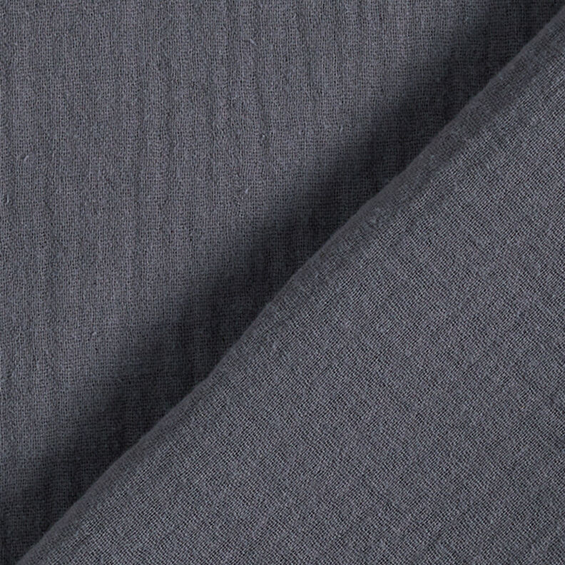 Tissu double gaze de coton – gris foncé,  image number 4