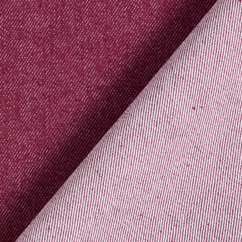 Denim de coton stretch mélangé moyen – rouge bordeaux,  image number 3