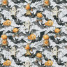 Tissu en coton Popeline Chauve-souris et momie – blanc/noir,  thumbnail number 1