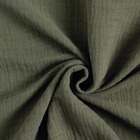 Bambou Tissu double gaze de coton Structure – olive, 