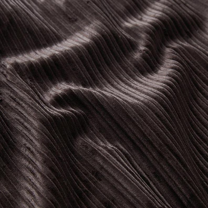 Velours côtelé stretch en coton-viscose mélangé, uni – marron noir,  image number 2