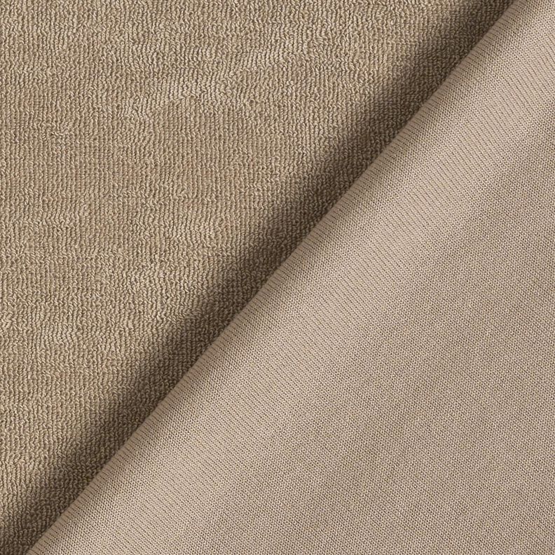 Tissu éponge Stretch Uni – beige,  image number 3