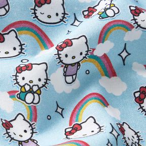 Popeline coton Arcs-en-ciel Hello Kitty Tissu sous licence | SANRIO – bleu ciel, 