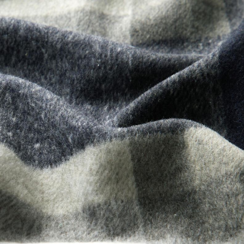 Tissu pour manteau Grands carreaux – bleu nuit/gris clair,  image number 2