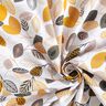 Tissu en coton Cretonne Feuilles artistiques – blanc/jaune curry,  thumbnail number 3