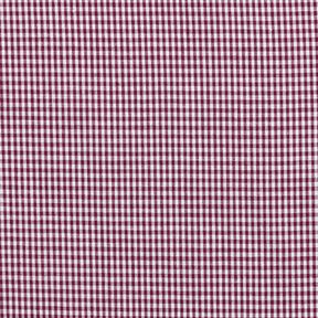 Popeline coton Carreaux miniatures – rouge bordeaux/blanc, 